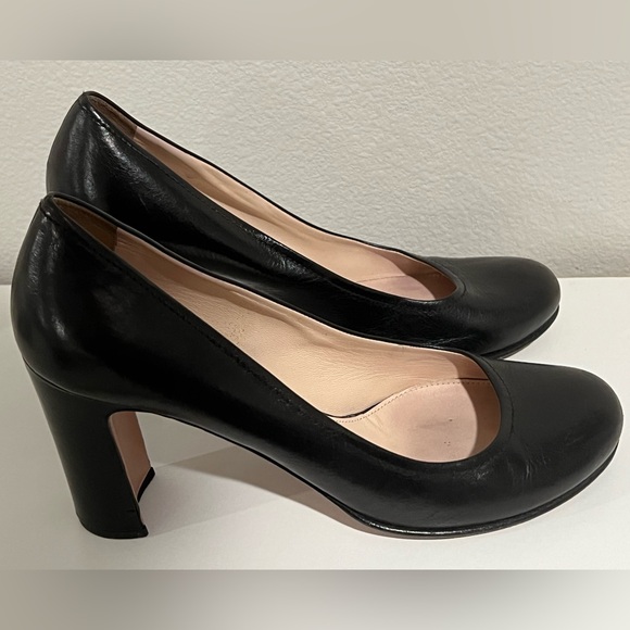 Black Leather Prada Heels - Picture 3 of 5